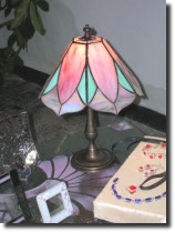 Lampade, lampadari rilegati con tecnica Tiffany